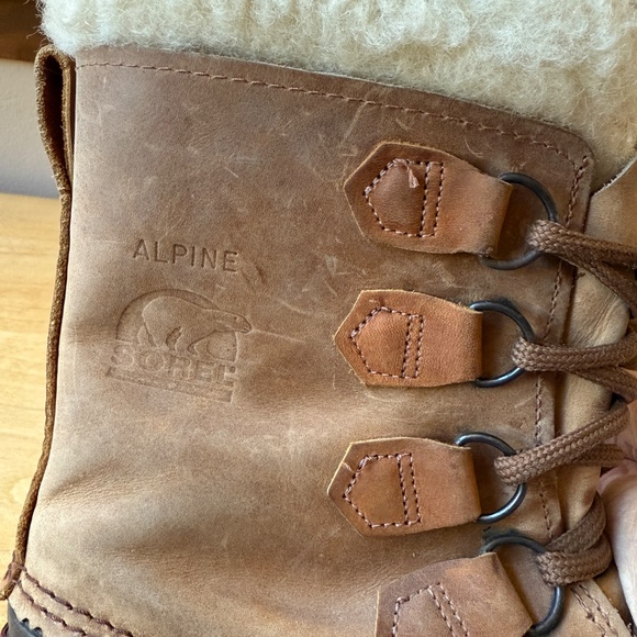 SOREL CARIBOU BOOT WINTER PROOF LACE UP LEATHER UPPER WATERPROOF WOMEN 9 - Picture 7 of 12